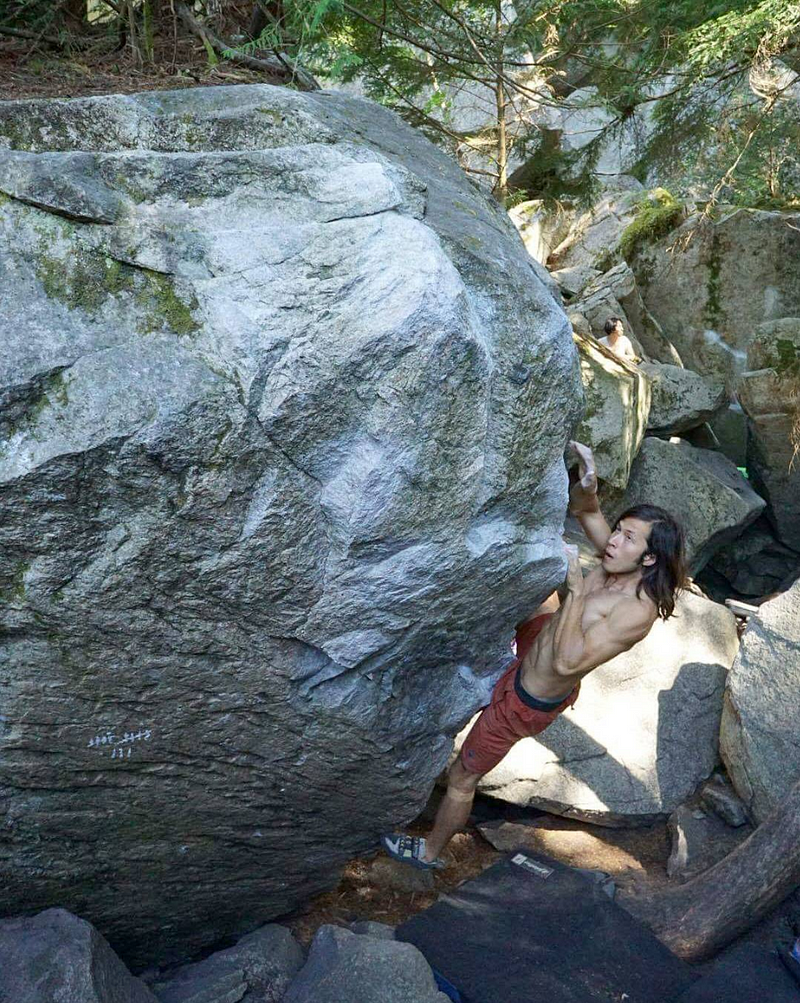 marc bourguignon climbing minor threat v6 grand wall marc bourguignon squamish bouldering kaya climbing guide gps