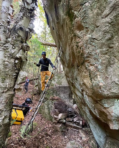 brendan baars developing new projects at the nooks bouldering kaya climbing guide