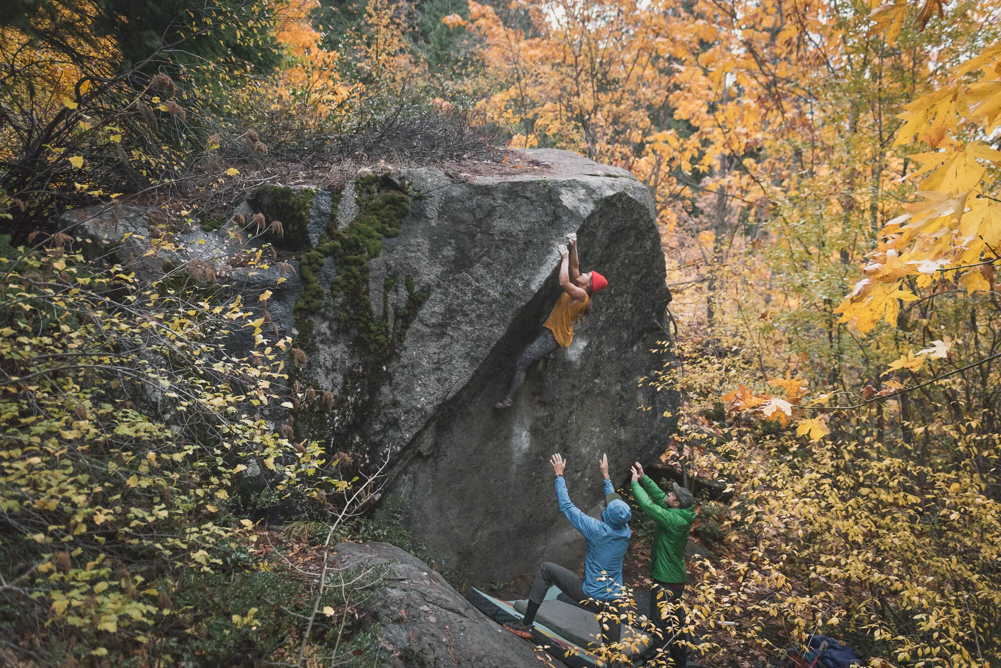 Leavenworth Bouldering in Icicle Canyon Leavenworth, Washington on WAS V8 with KAYA climbing GPS guidebook by Drew Schick and Kelly Sheridan